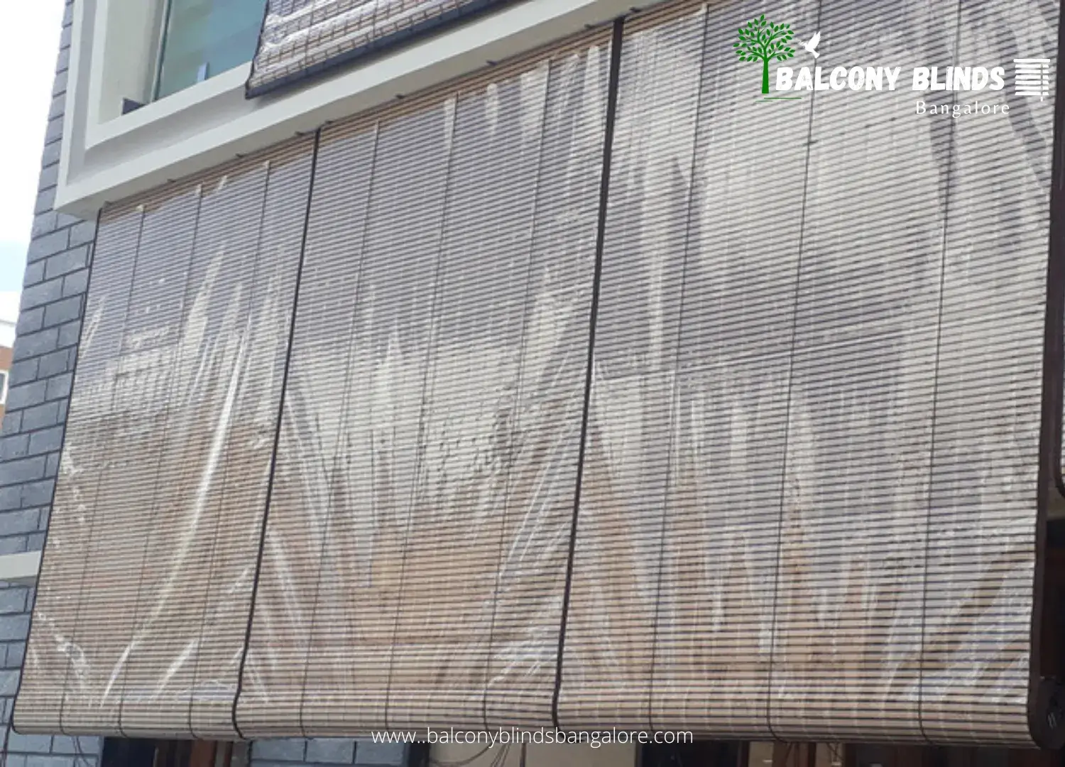 PVC Blinds with Transparent Sheet Lining in Bangalore