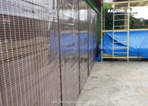 PVC Blinds with Transparent Sheet Lining in Bengaluru